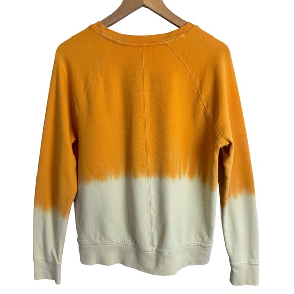 Athleta Crew Neck Sweatshirt Size Small Yellow Ombre Dip Dye Pullover Sundown - Picture 4 of 9